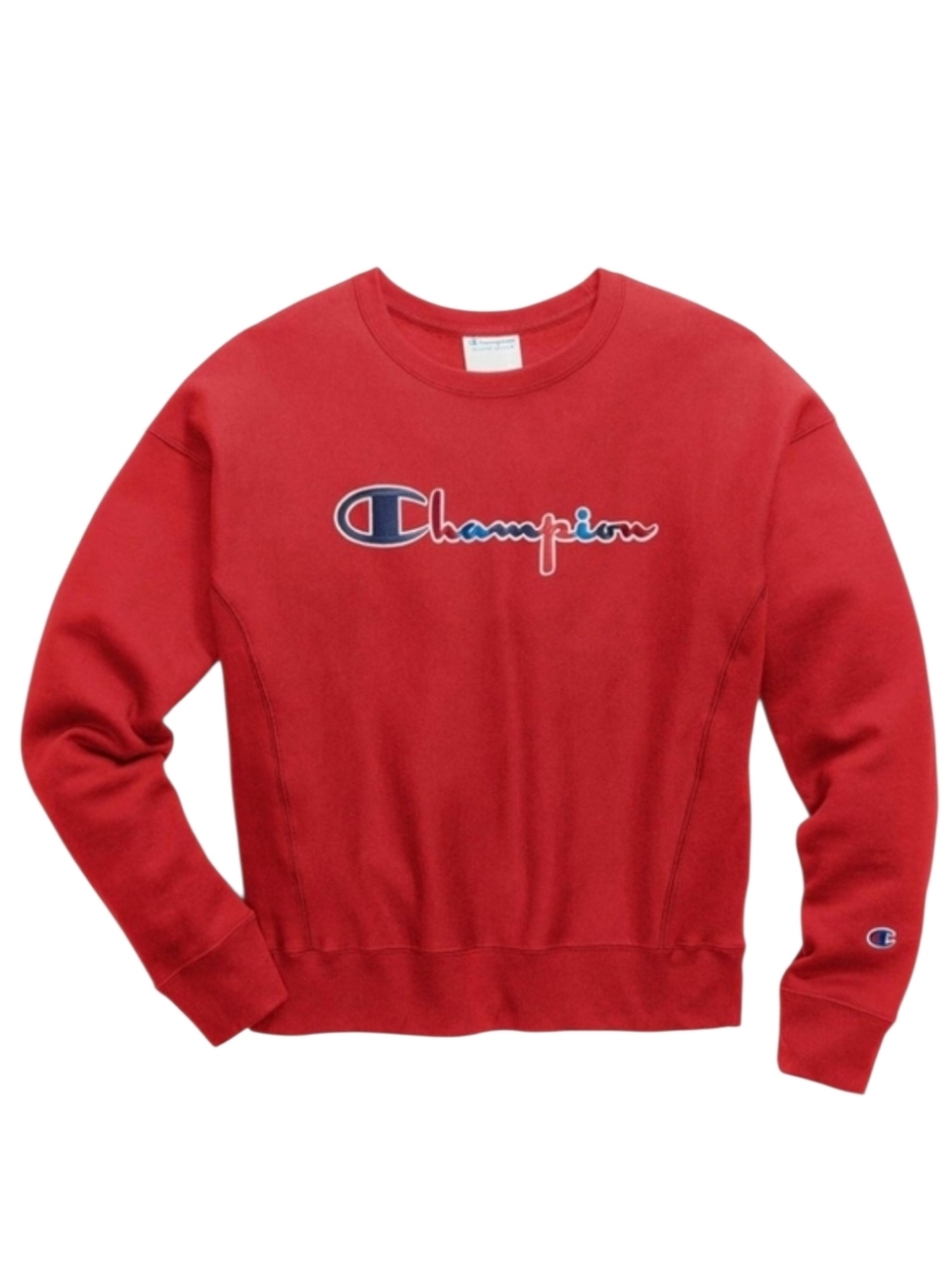 Champion Red Sweatshirt Women's Extra Small Reverse Weave Athletic Top